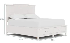 Willowbrook Panel Bed In Pebble, Queen