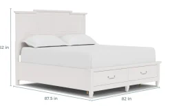 Willowbrook Panel Bed In Pebble, Queen