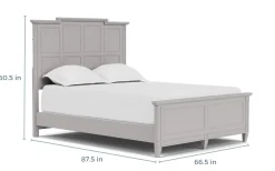 Willowbrook Panel Bed In Pebble, Queen