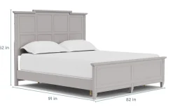 Willowbrook Panel Bed In Pebble, Queen