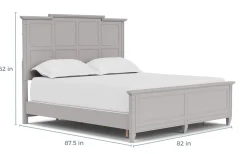 Willowbrook Panel Bed In Pebble, Queen