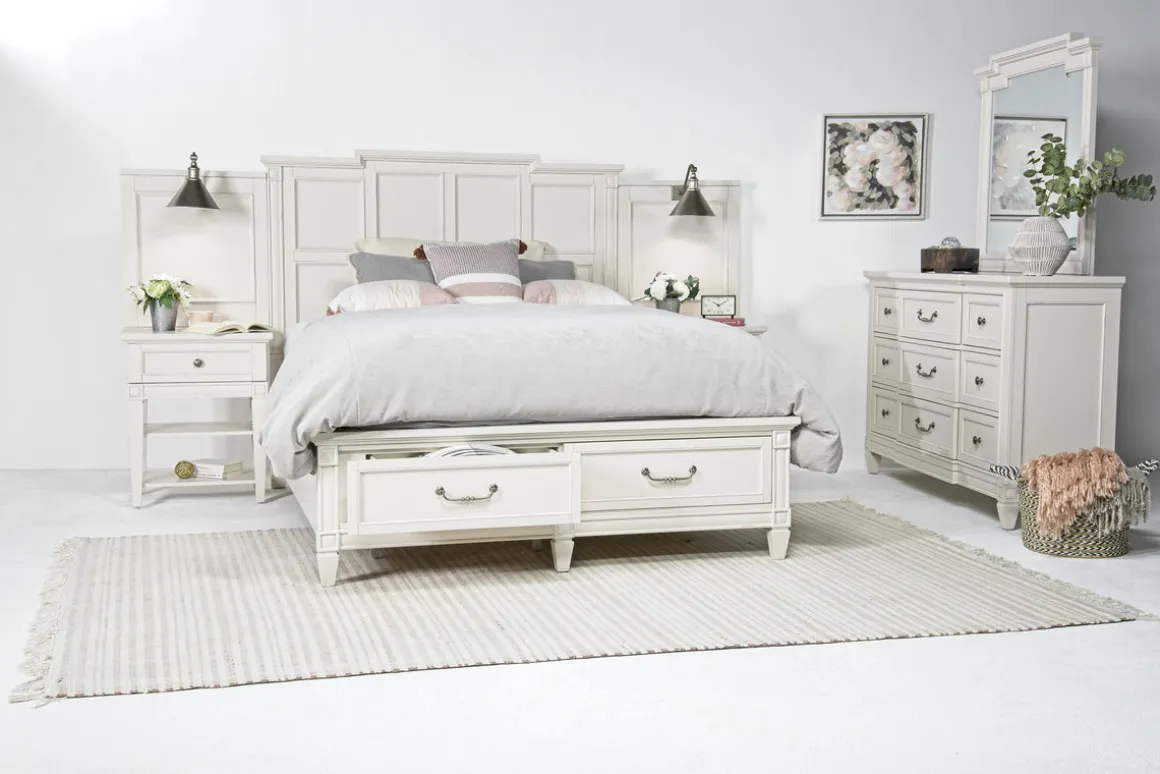 Willowbrook Panel Wall Bed In Pebble, Queen