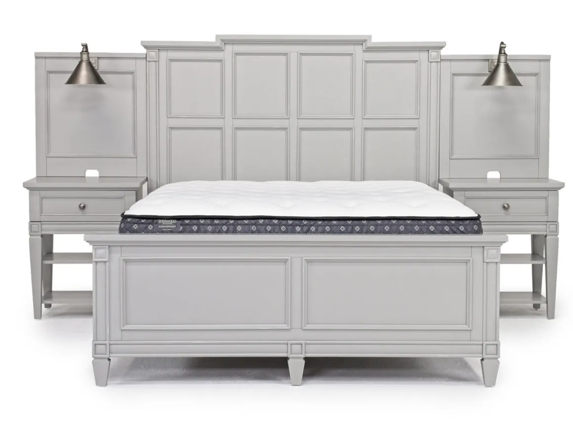Willowbrook Panel Wall Bed In Pebble, Queen