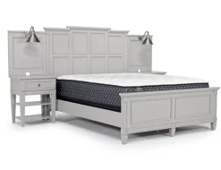 Willowbrook Panel Wall Bed In Pebble, Queen