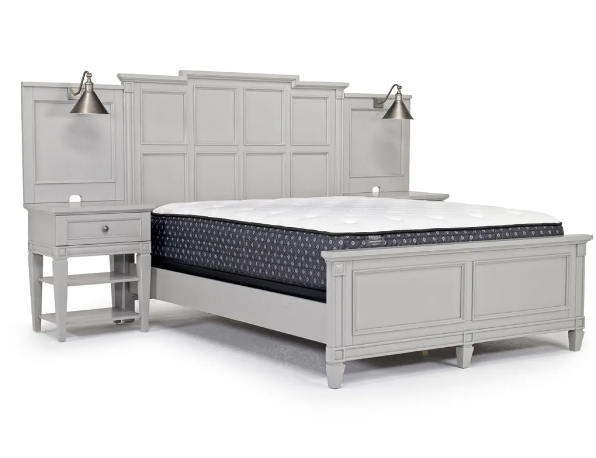 Willowbrook Panel Wall Bed In Pebble, Queen