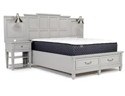 Willowbrook Panel Wall Bed In Pebble, Queen