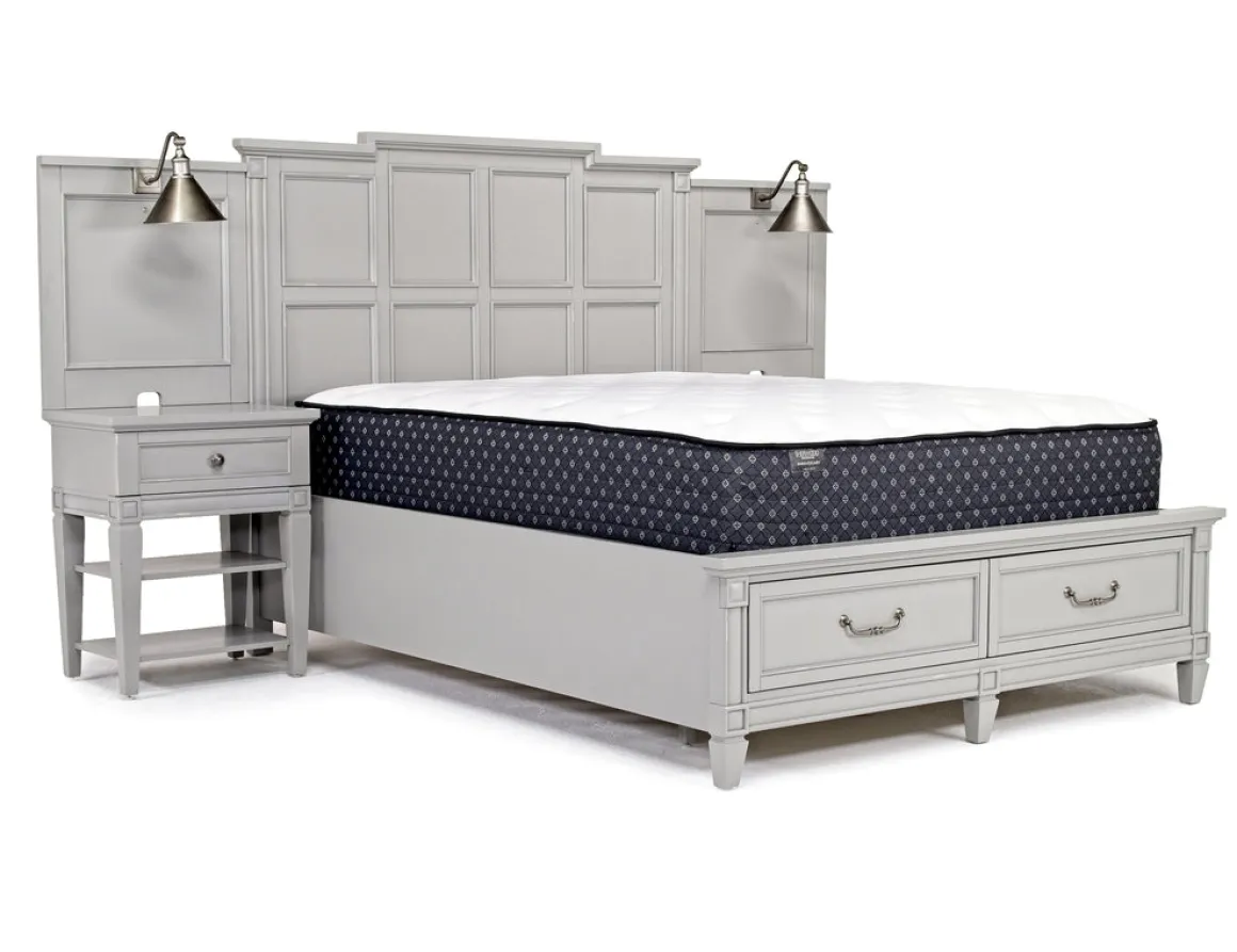 Willowbrook Panel Wall Bed In Pebble, Queen