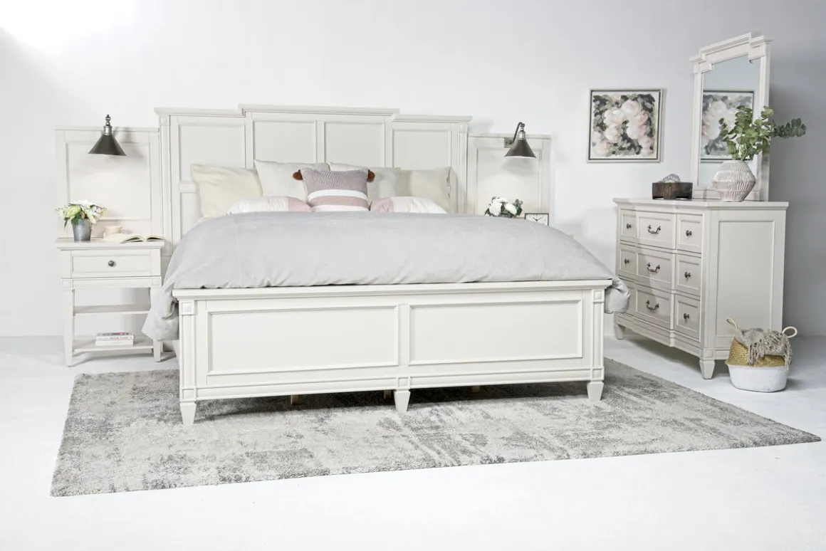 Willowbrook Panel Wall Bed In Pebble, Queen