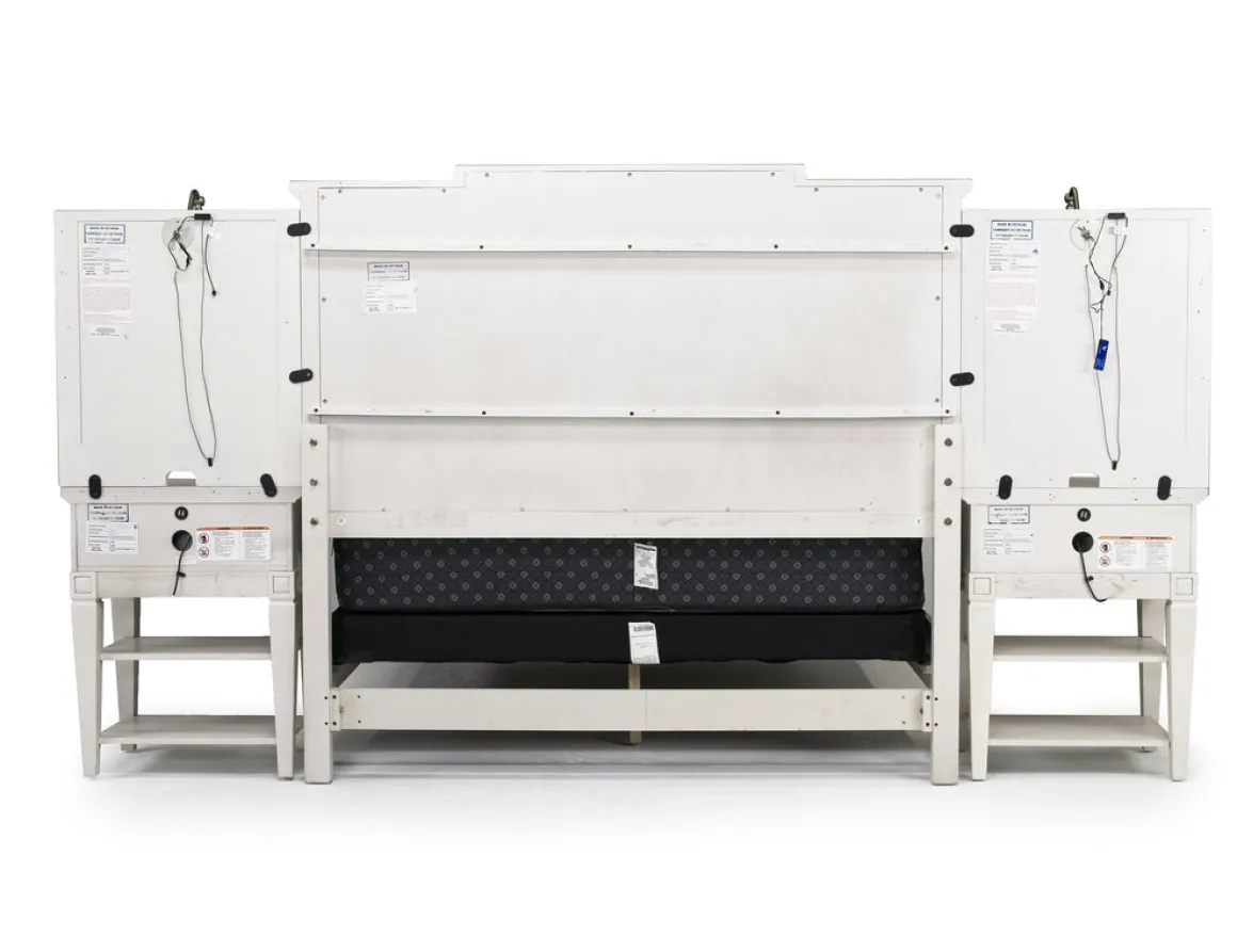 Willowbrook Panel Wall Bed In Pebble, Queen