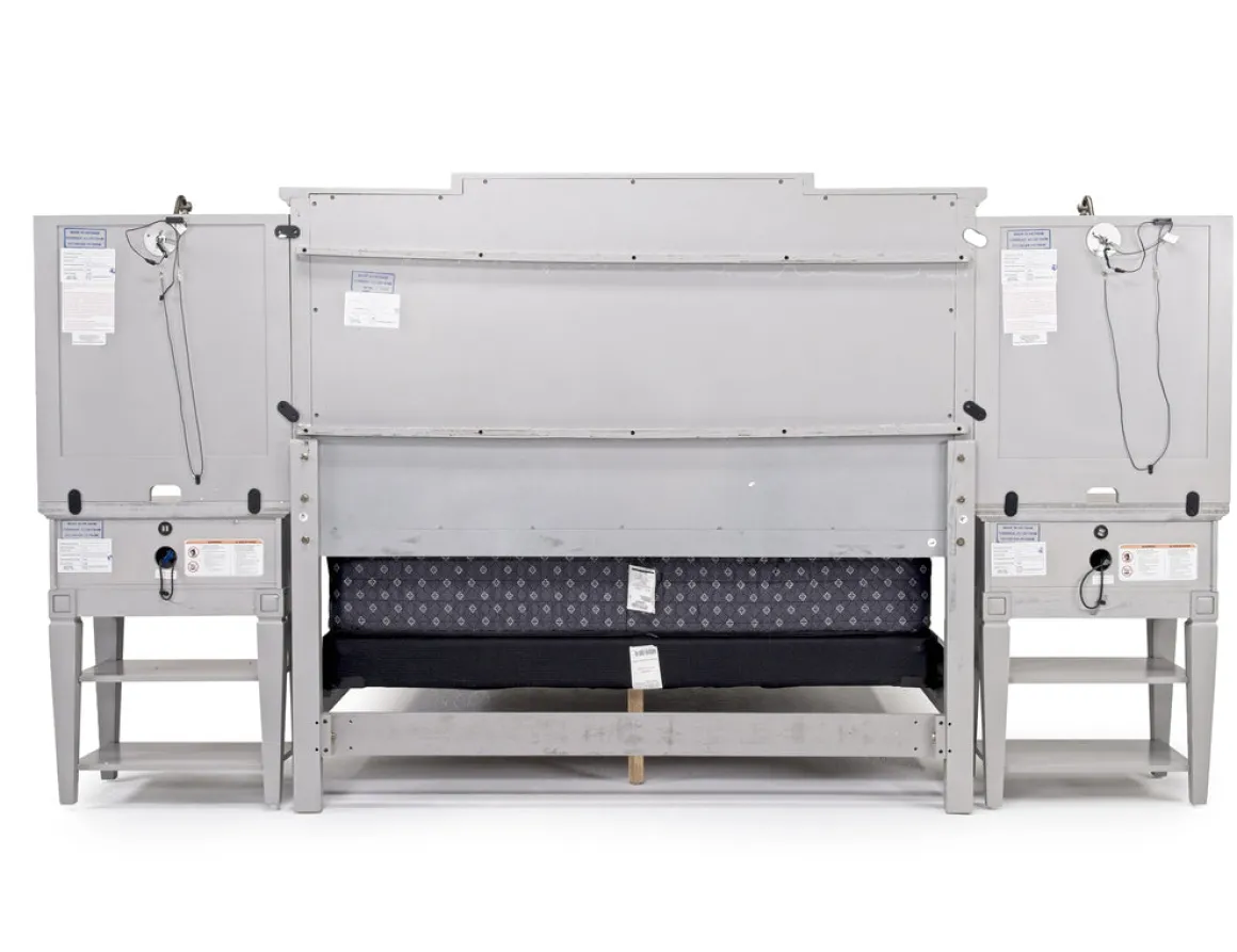 Willowbrook Panel Wall Bed In Pebble, Queen