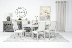 Willowbrook Round Dining Table & 6 Chairs In Pebble
