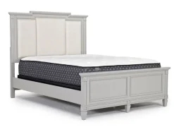 Willowbrook Upholstered Panel Bed In Pebble, Queen