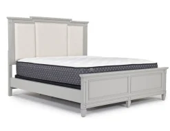 Willowbrook Upholstered Panel Bed In Pebble, Queen