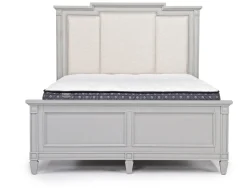 Willowbrook Upholstered Panel Bed In Pebble, Queen