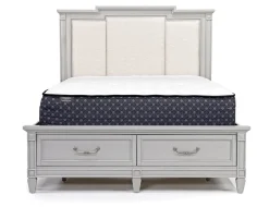 Willowbrook Upholstered Panel Bed In Pebble, Queen