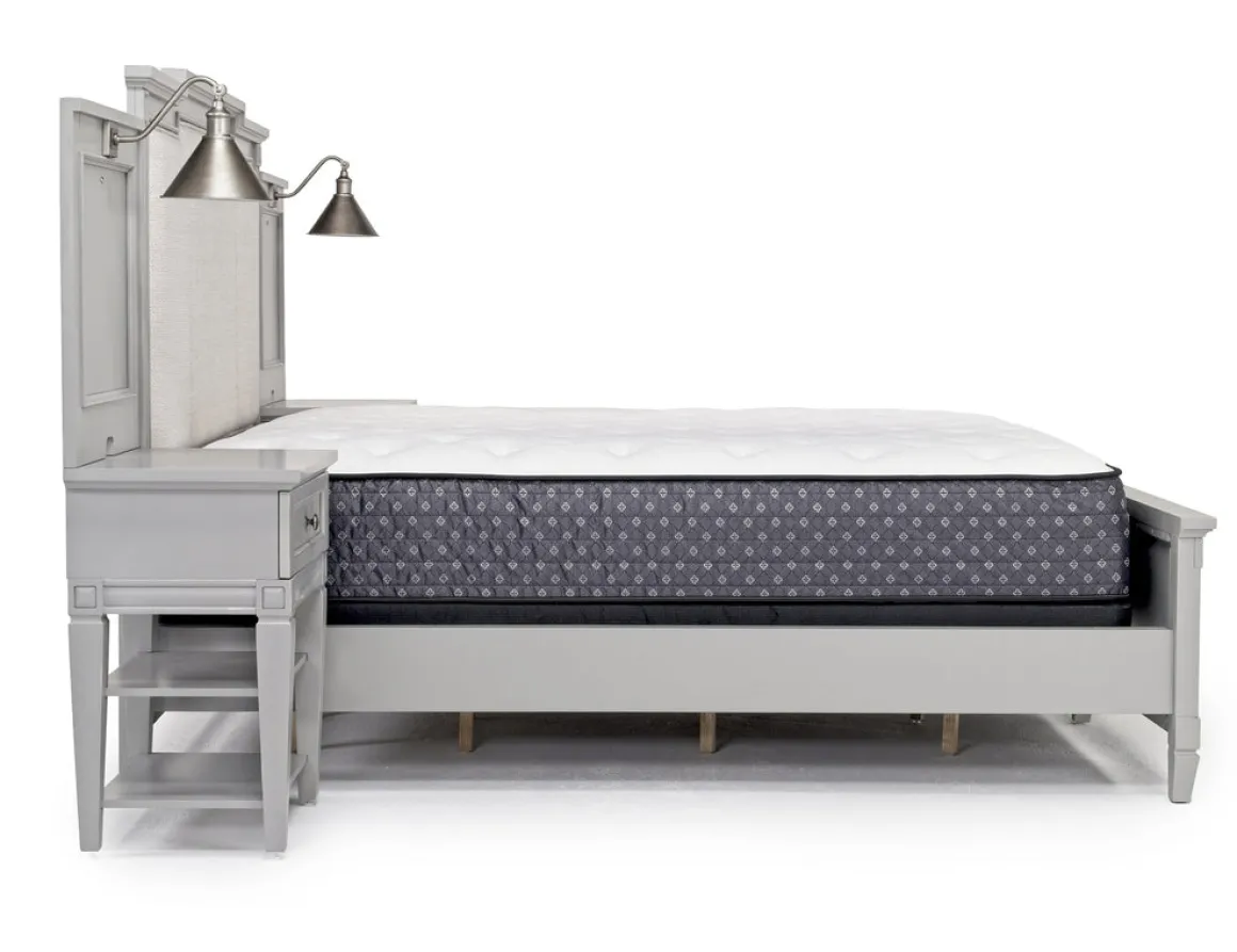 Willowbrook Upholstered Wall Bed In Pebble, Queen