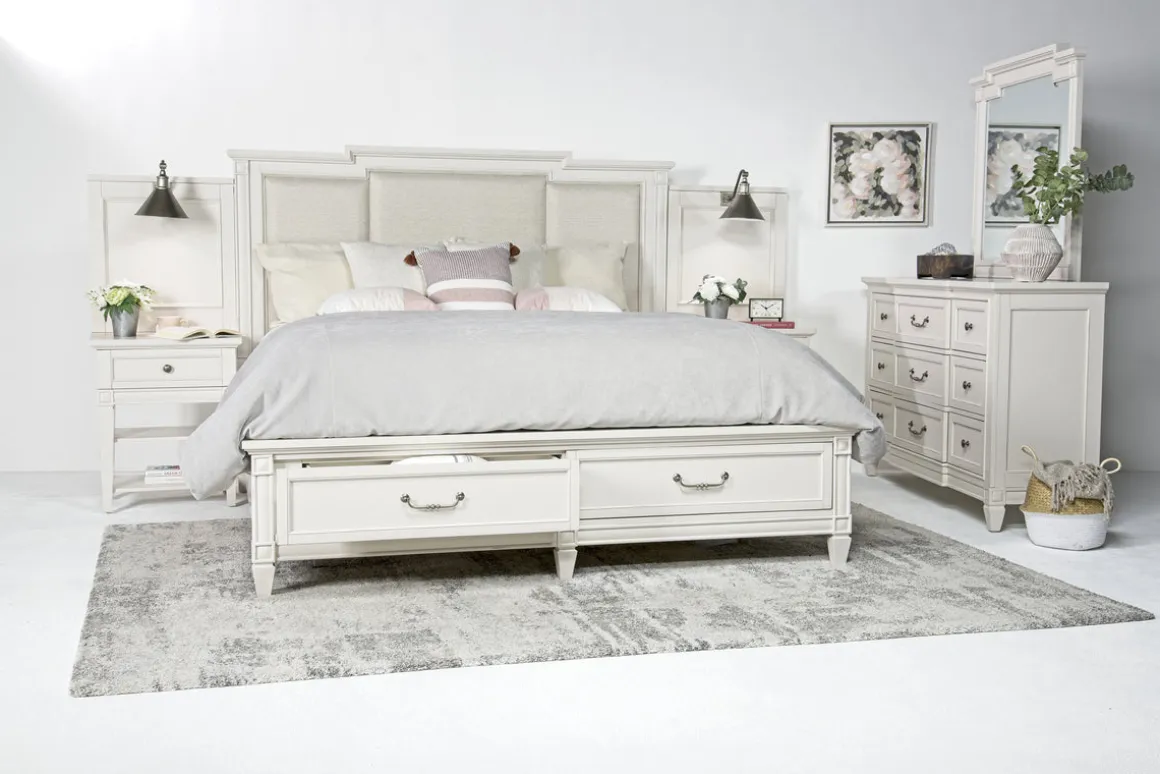 Willowbrook Upholstered Wall Bed In Pebble, Queen