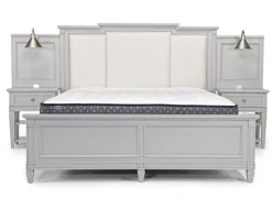 Willowbrook Upholstered Wall Bed In Pebble, Queen