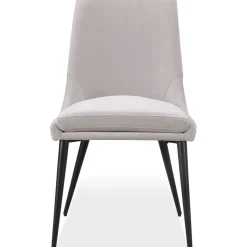 Winston Round Dining Table & 4 Chairs In Black/Ash Gray