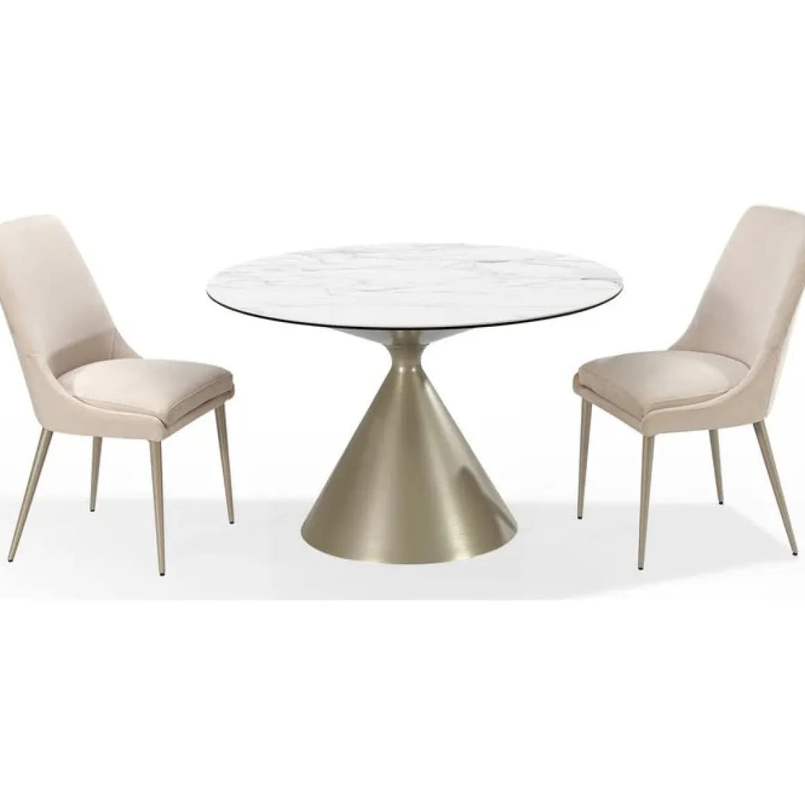 Winston Round Dining Table In Black Sintered Stone