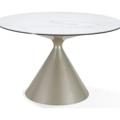 Winston Round Dining Table In Black Sintered Stone