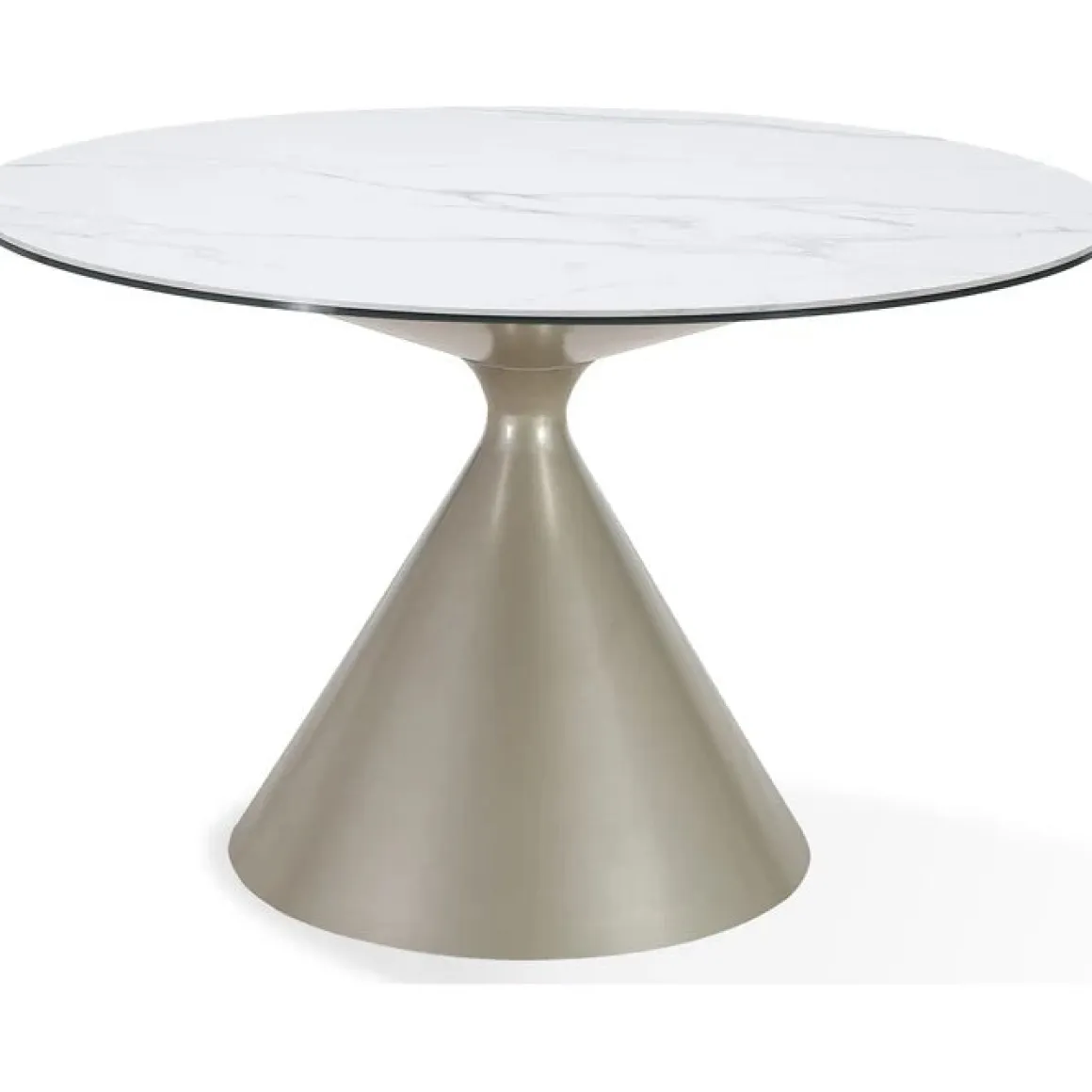 Winston Round Dining Table In Black Sintered Stone