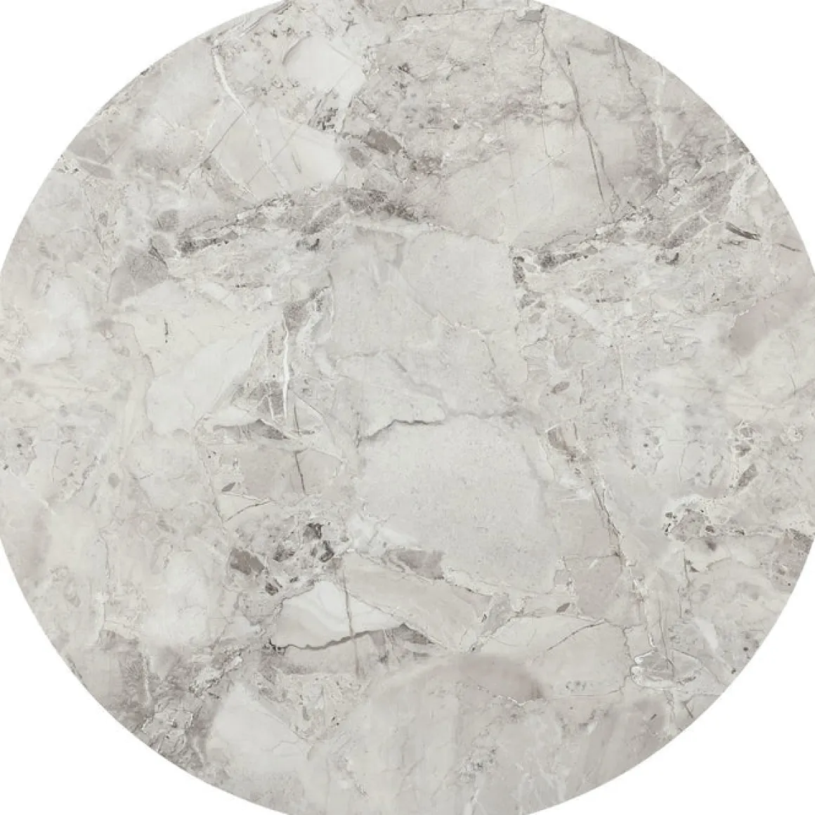 Winston Round Dining Table In Black Sintered Stone