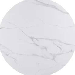 Winston Round Dining Table In Black Sintered Stone