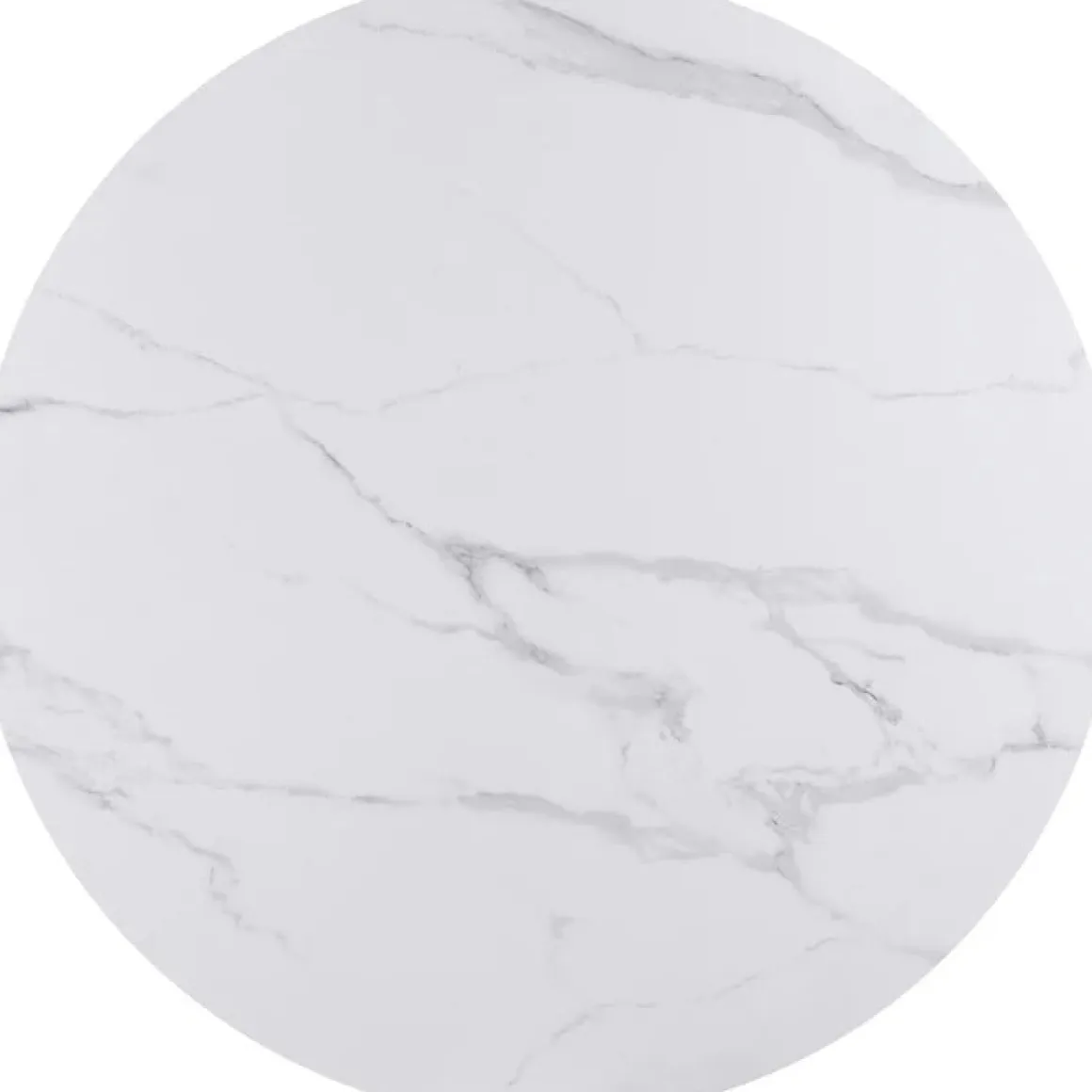 Winston Round Dining Table In Black Sintered Stone