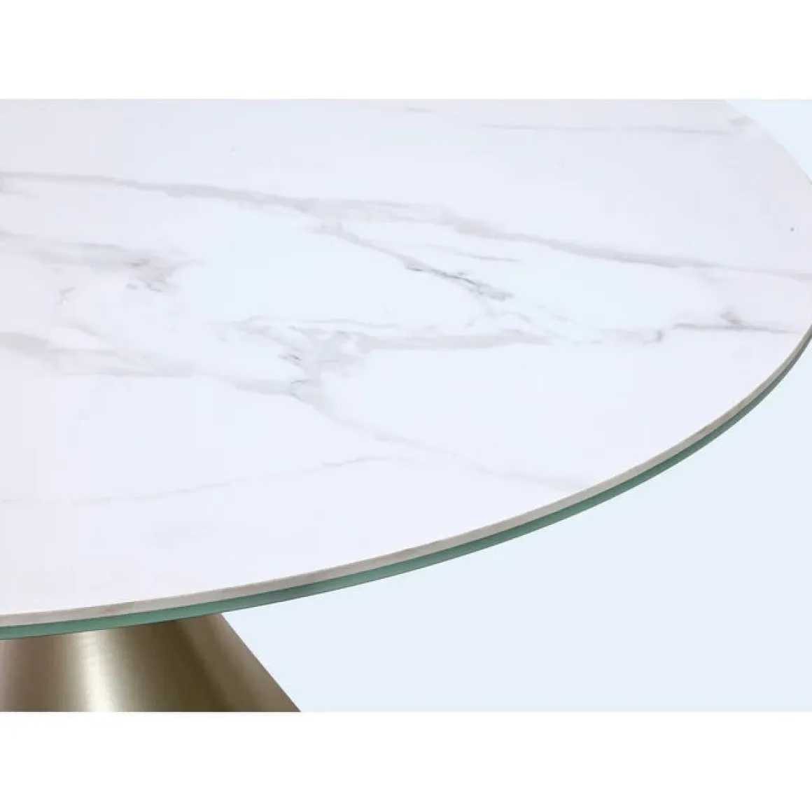 Winston Round Dining Table In Black Sintered Stone