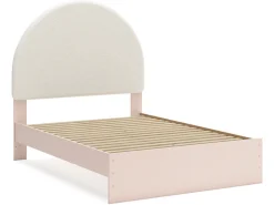 Wistenpine Panel Bed, Dresser, Mirror & Nightstand In Blush, Twin