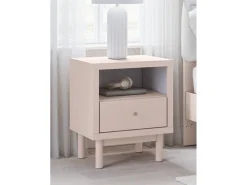 Wistenpine Panel Bed, Dresser, Mirror & Nightstand In Blush, Twin