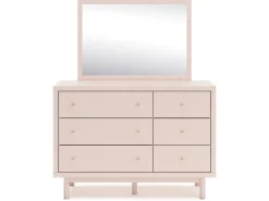 Wistenpine Panel Bed, Dresser, Mirror & Nightstand In Blush, Twin