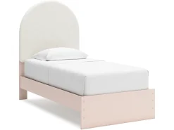 Wistenpine Panel Bed W/ Storage In Blush, Twin