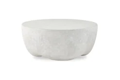 Wright Outdoor Round Coffee Table In White