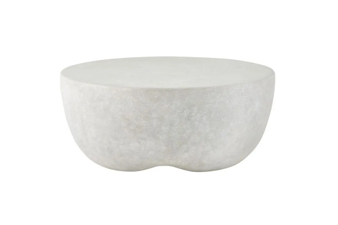 Wright Outdoor Round Coffee Table In White