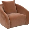 Yahya Swivel Chair In Sienna