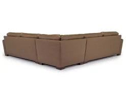 York 3 Piece Sectional In Chestnut Leather
