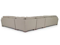 York 4 Piece Sectional In Chestnut Leather