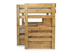 Young Pioneer Bunk W/ Storage Steps & Trundle Bed In Dark Gray, Twin/Twin