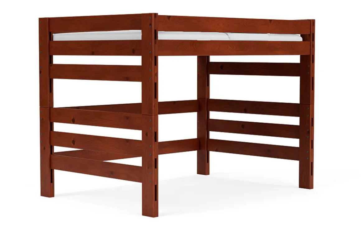 Young Pioneer Loft Bed In Cinnamon, Twin