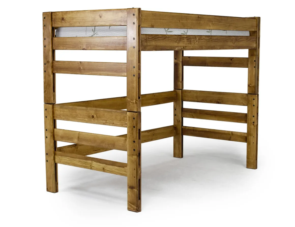 Young Pioneer Loft Bed In Cinnamon, Twin