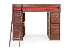Young Pioneer Loft Bed In Cinnamon, Twin