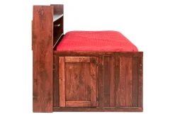 Young Pioneer Sideways Captain Bed W/ 4 Drawer Storage In Cinnamon, Twin