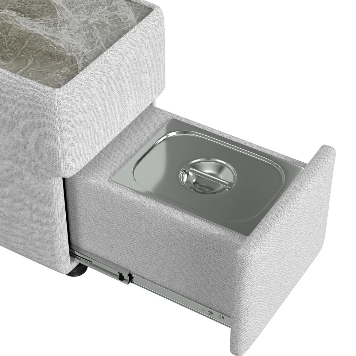 Zandara Outdoor Console W/ Cooler & Speaker In Beige
