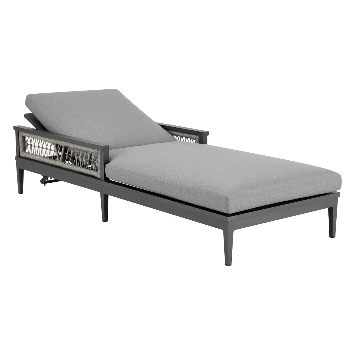 Zella Outdoor Lounge Chaise In Earl Gray