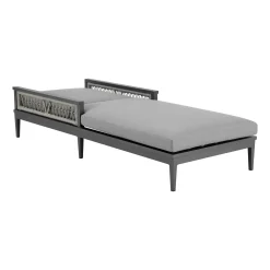 Zella Outdoor Lounge Chaise In Earl Gray