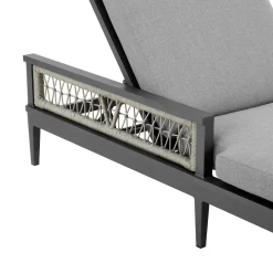 Zella Outdoor Lounge Chaise In Earl Gray