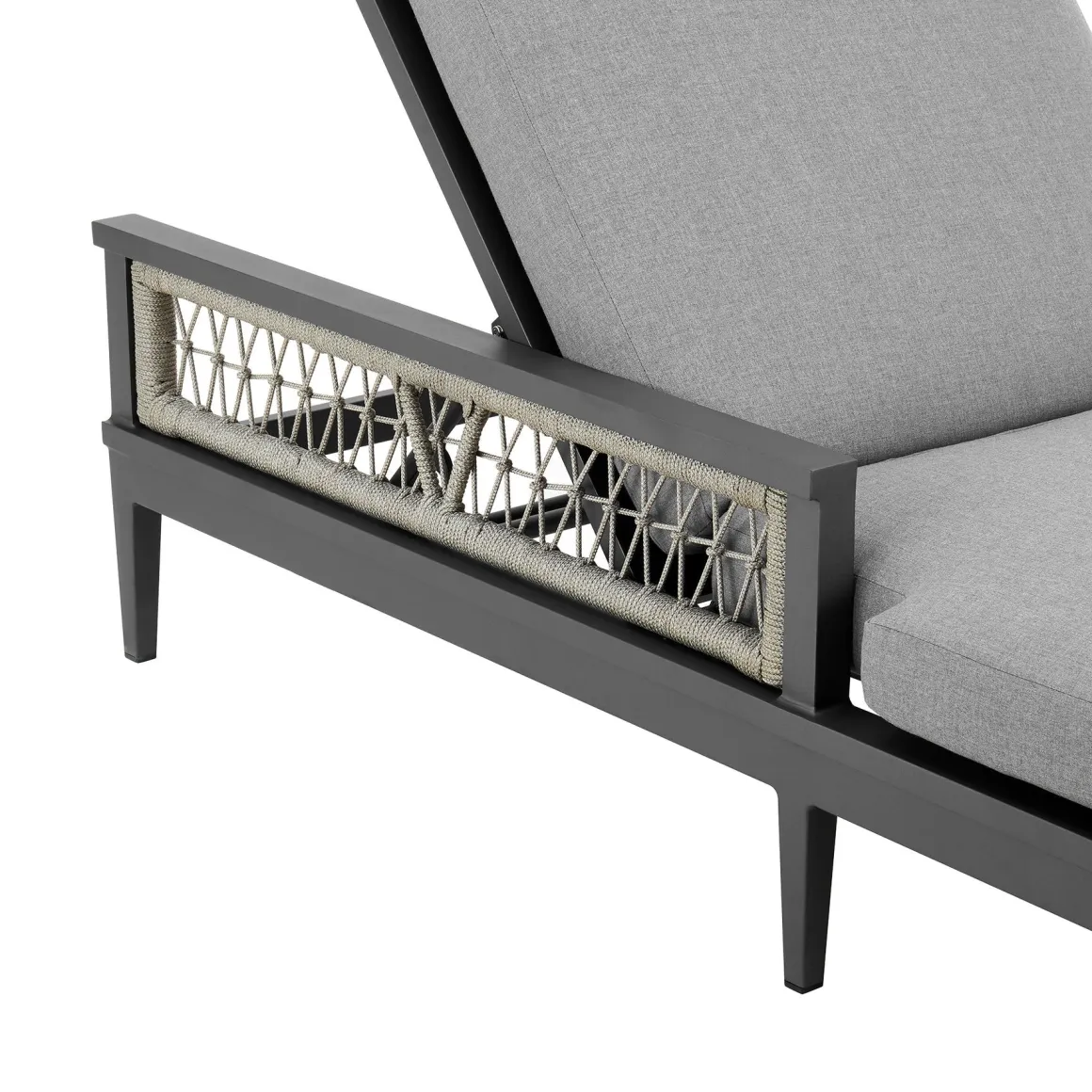 Zella Outdoor Lounge Chaise In Earl Gray