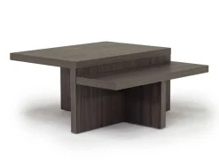 Zendex Coffee Table & End Table Set In Brown